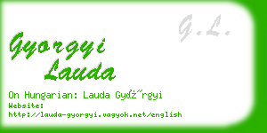 gyorgyi lauda business card